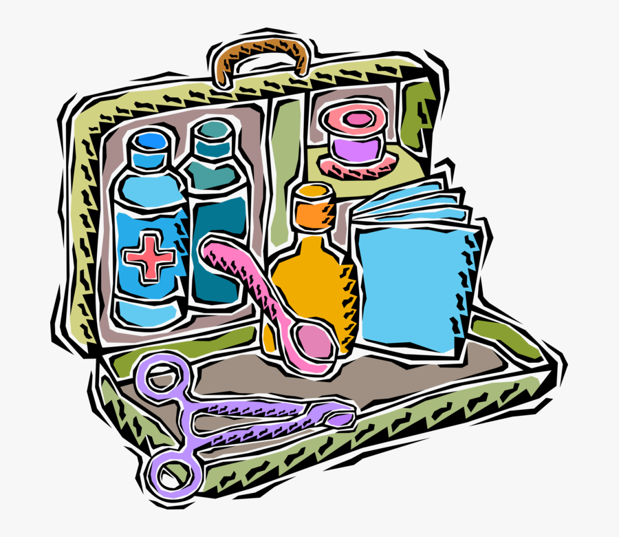 Vector Illustration Of First Aid Kit Portable Medical, Transparent Clipart