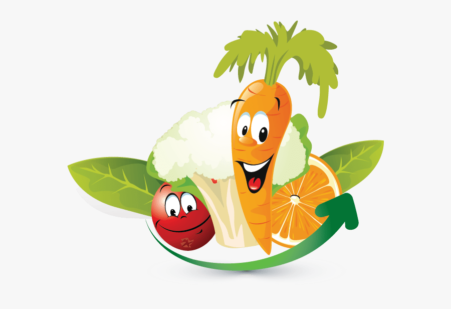 Design Free Logo Fruits Vegetables Online Template - Animated Fruits And Vegetables, Transparent Clipart