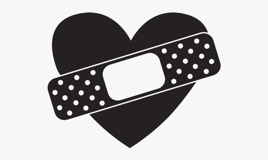 Free Band - Clipart Heart With Bandaid, Transparent Clipart