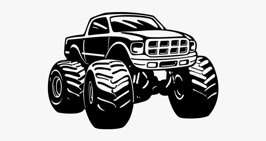 Car Monster Truck Wall Decal Sticker - Decal , Free Transparent Clipart