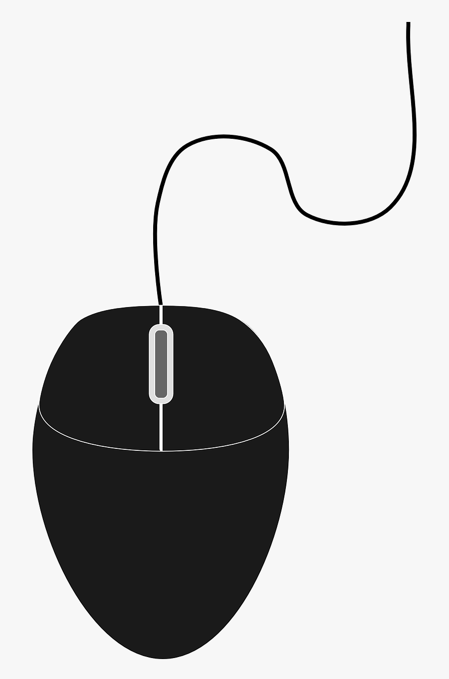Computer Mouse Clip Art Black - Cartoon Computer Mouse Black, Transparent Clipart