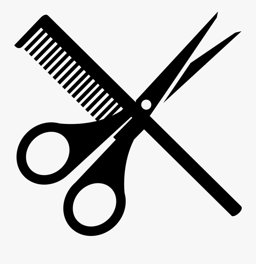 Clip Art Scissors Svg Png Icon - Scissors And Comb Icon, Transparent Clipart