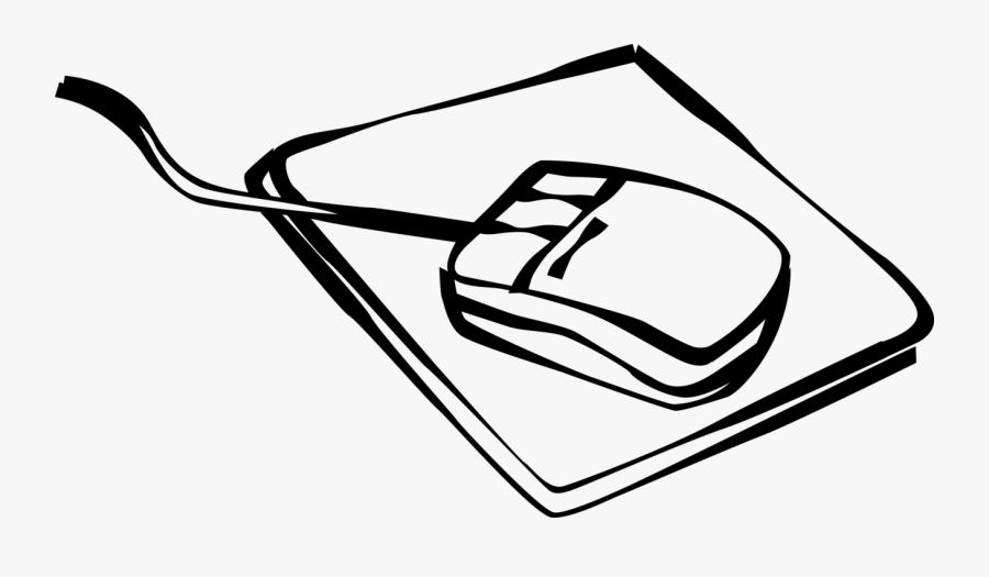 Vector Illustration Of Computer Mouse Pointing Device - Computer Mouse Pad Drawing, Transparent Clipart