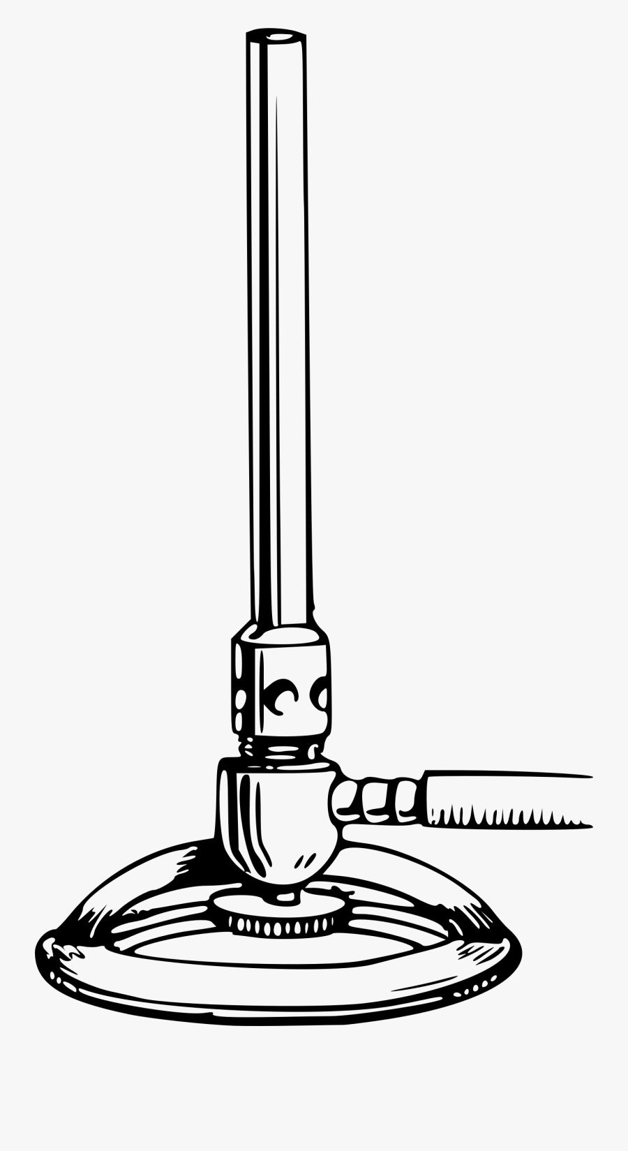 Transparent Flames Clipart Black And White - Bunsen Burner Clip Art, Transparent Clipart