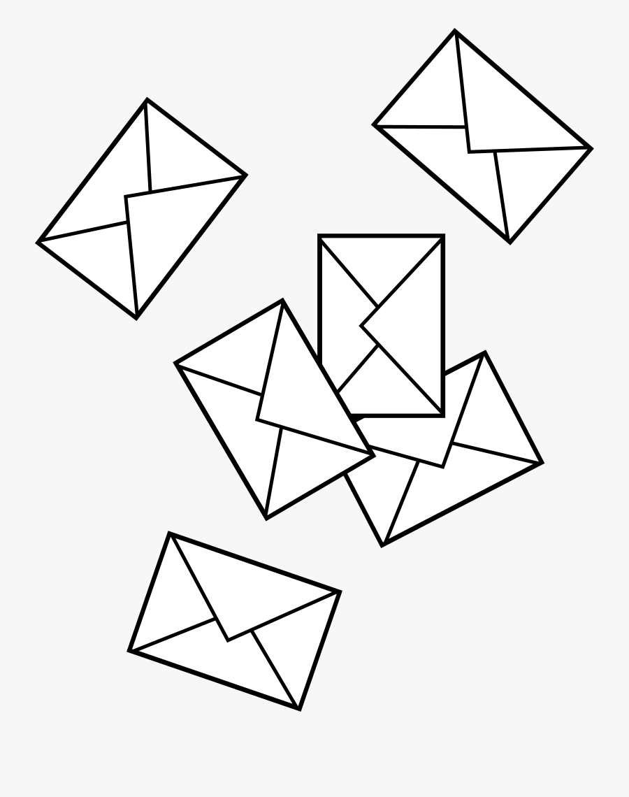Post Office Clipart - Cartoon Pile Of Letters, Transparent Clipart