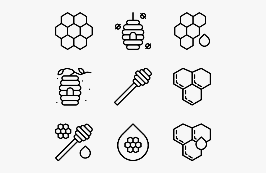 Collection Of Free Honeycomb Vector Bee Hive - Graphic Design Icon Vector, Transparent Clipart