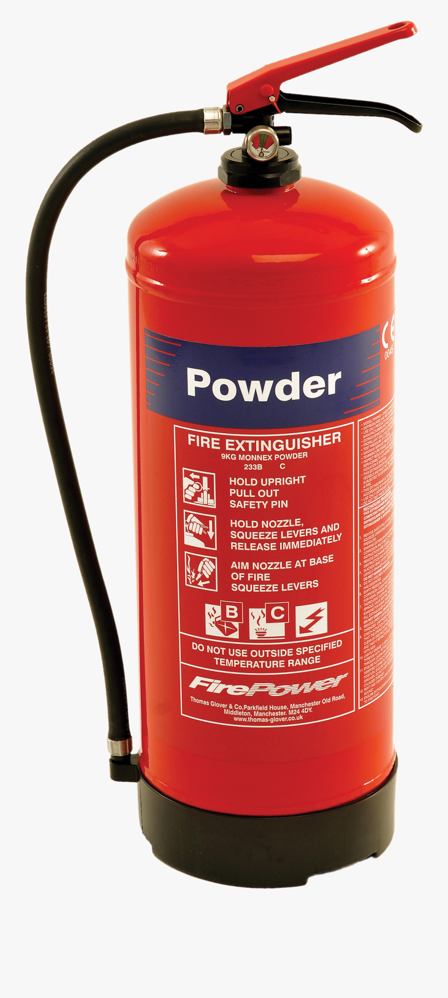 Dry Chemical Fire Extinguisher Png, Transparent Clipart