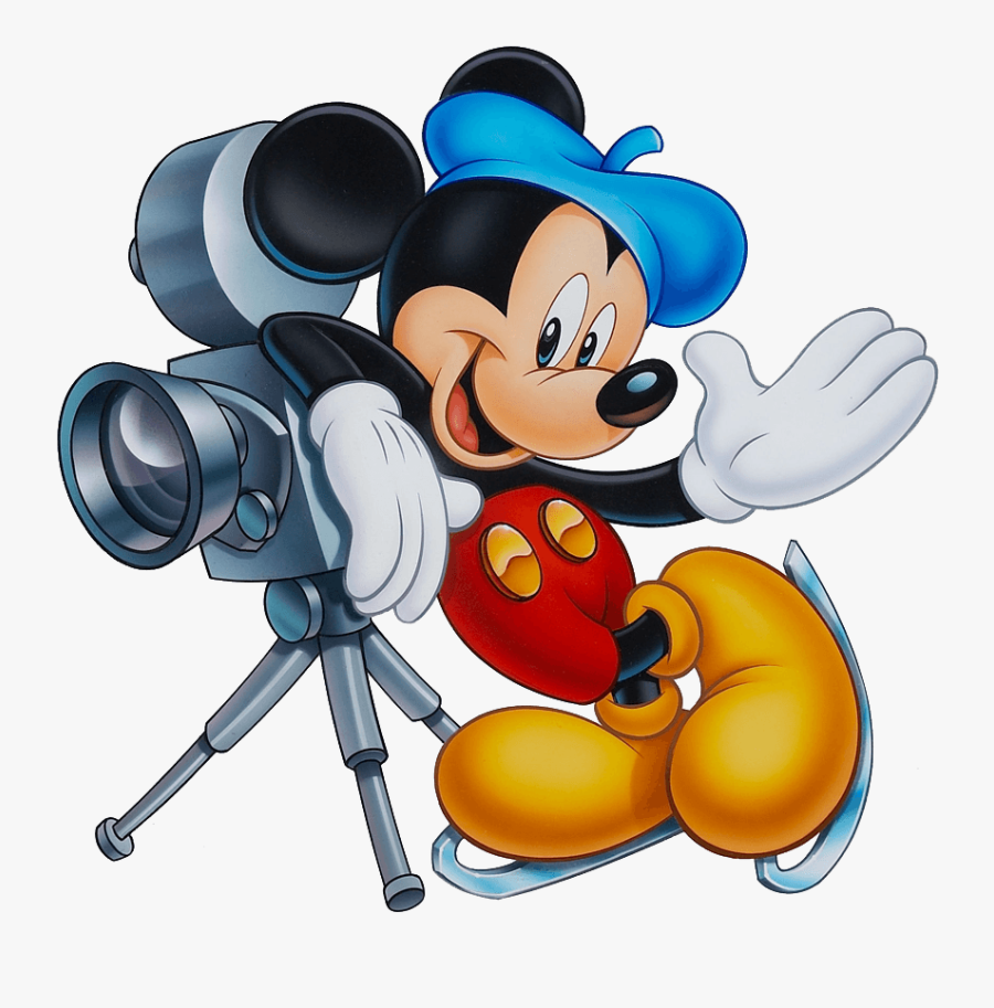 Camera Clipart Mickey - Mickey Mouse With Camera, Transparent Clipart