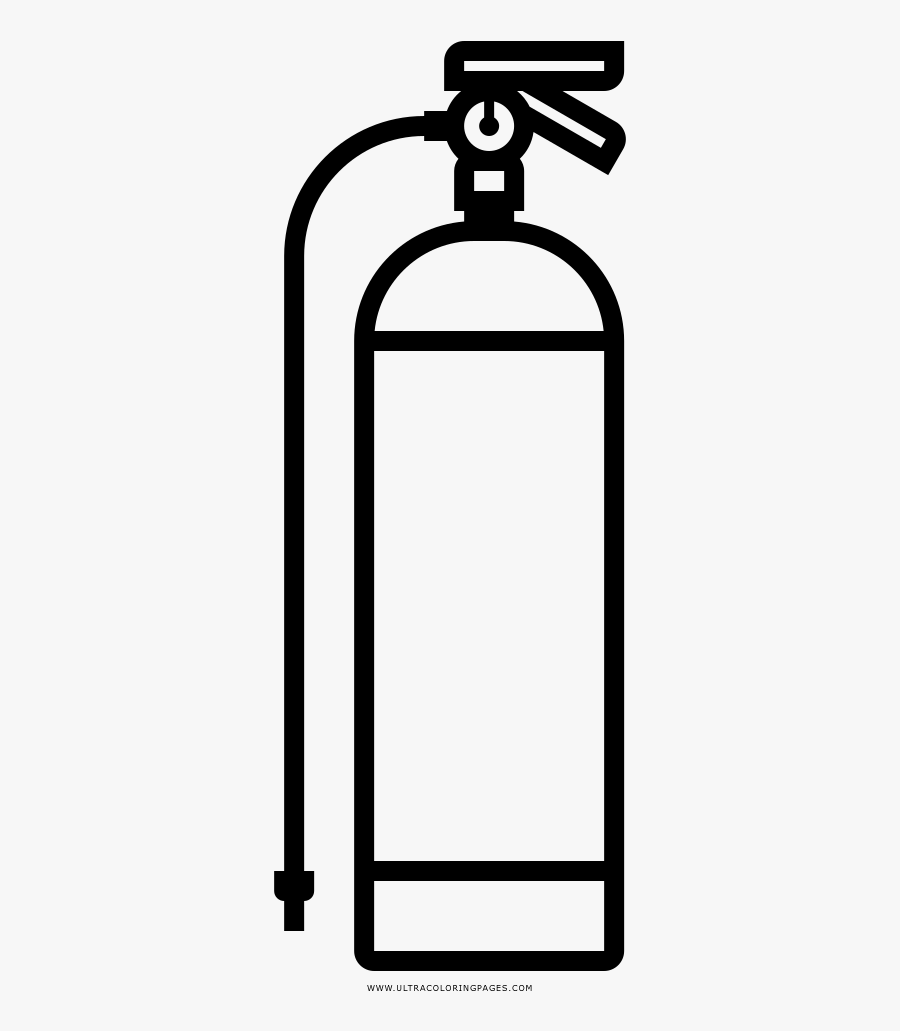 Fire Extinguisher Coloring Page, Transparent Clipart