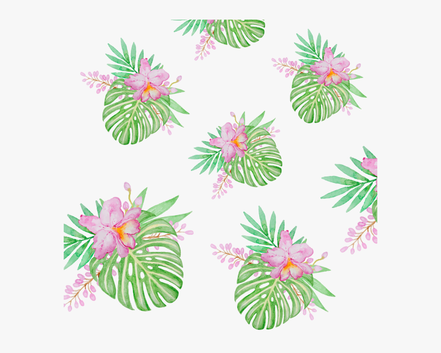 Clip Art Hawaiian Flowers Pattern - Portable Network Graphics, Transparent Clipart