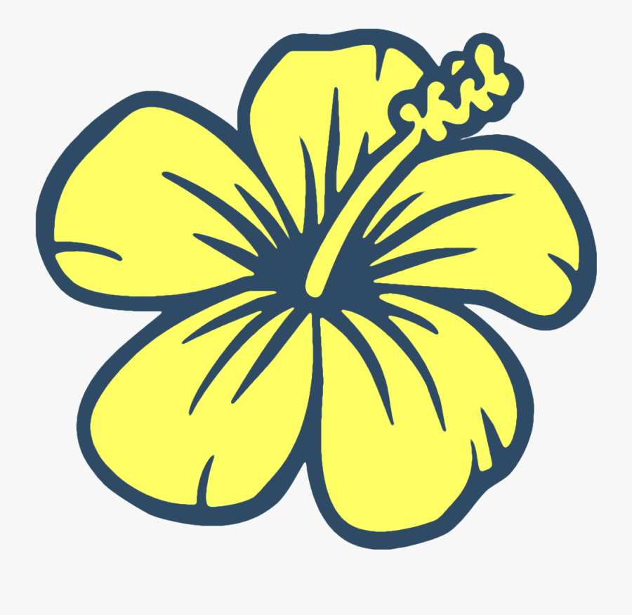 Hawaiian Flowers Drawing Easy Clipart , Png Download - Flowers Drawing, Transparent Clipart