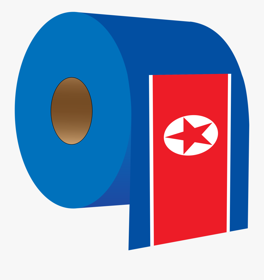 North Korea Flag Parody Clipart , Png Download - Toilet Paper North Korea, Transparent Clipart