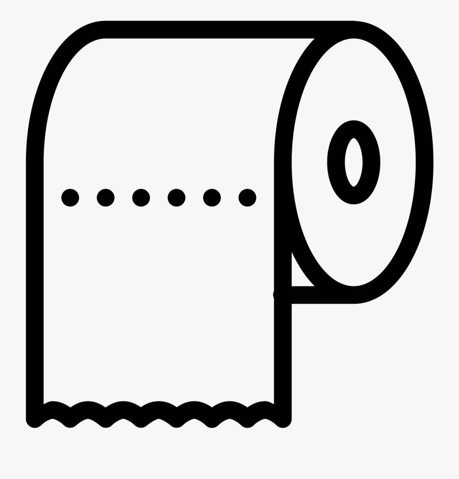 Png Transparent Download Toilet Paper Png - Toilet Paper Black And White, Transparent Clipart