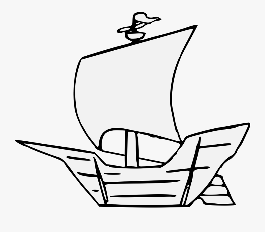 Mayflower Drawing Free Download - Easy To Draw Caravel, Transparent Clipart