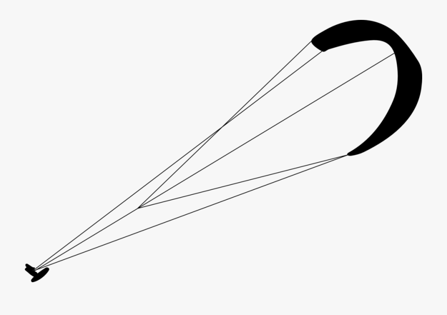 Free Kitesurf Silhouette - Kitesurf Silhouette, Transparent Clipart
