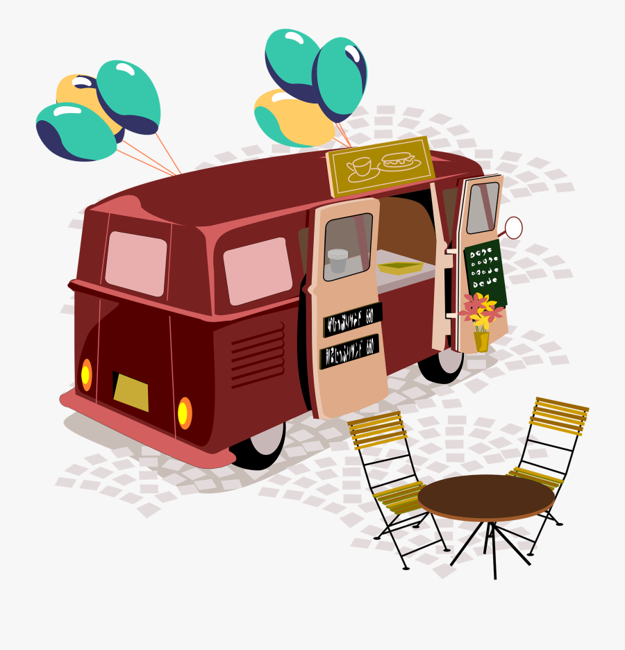 Food Truck Party Invitation, Transparent Clipart