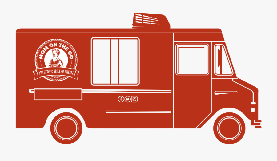 Red Food Truck Png, Transparent Clipart
