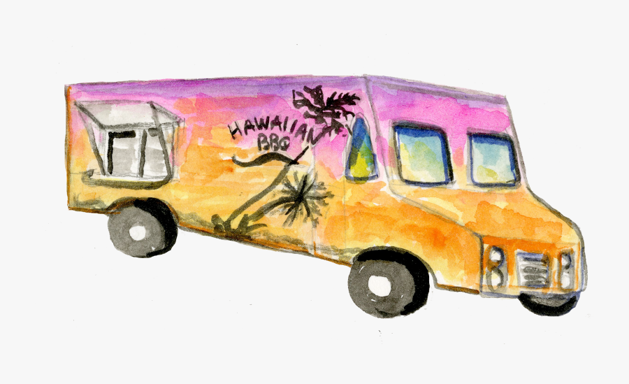 Hawaiian Food Truck Designs, Transparent Clipart