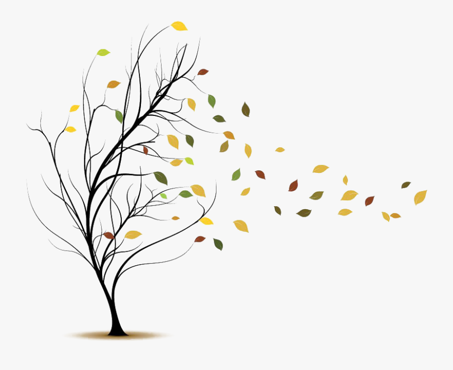 Clip Art Leaves Blowing In Wind - Blowing Leaves Clip Art, Transparent Clipart