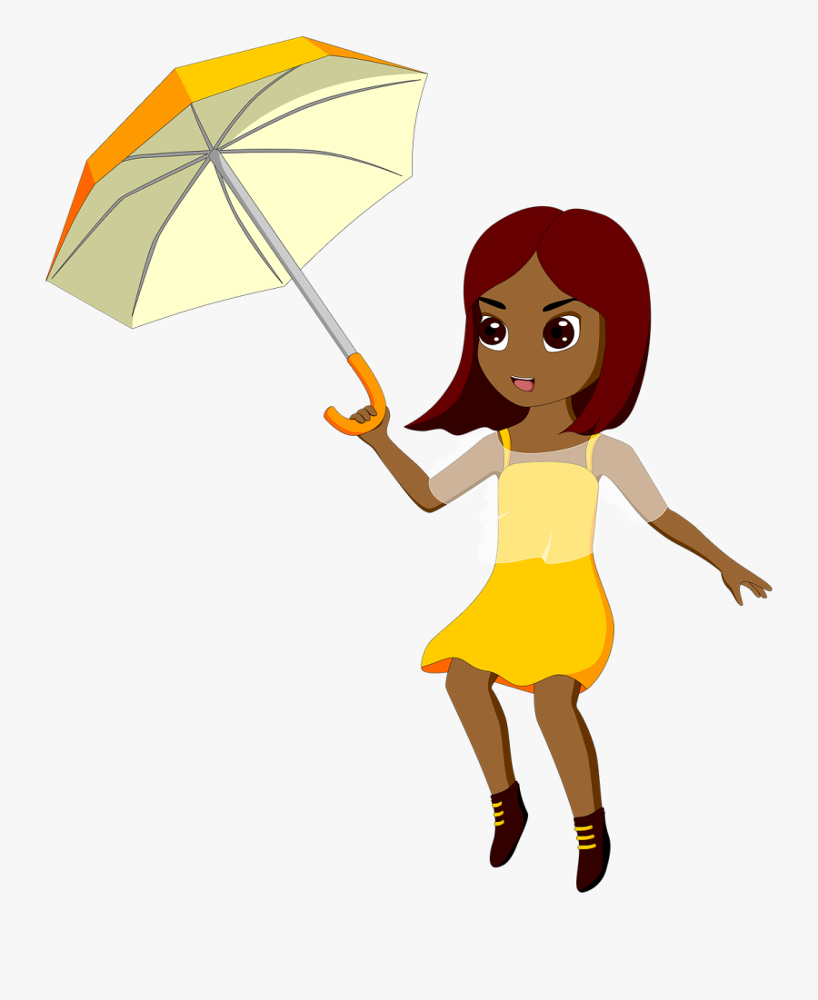 Windy Clipart Windy Umbrella - Men With Umbrella Png, Transparent Clipart