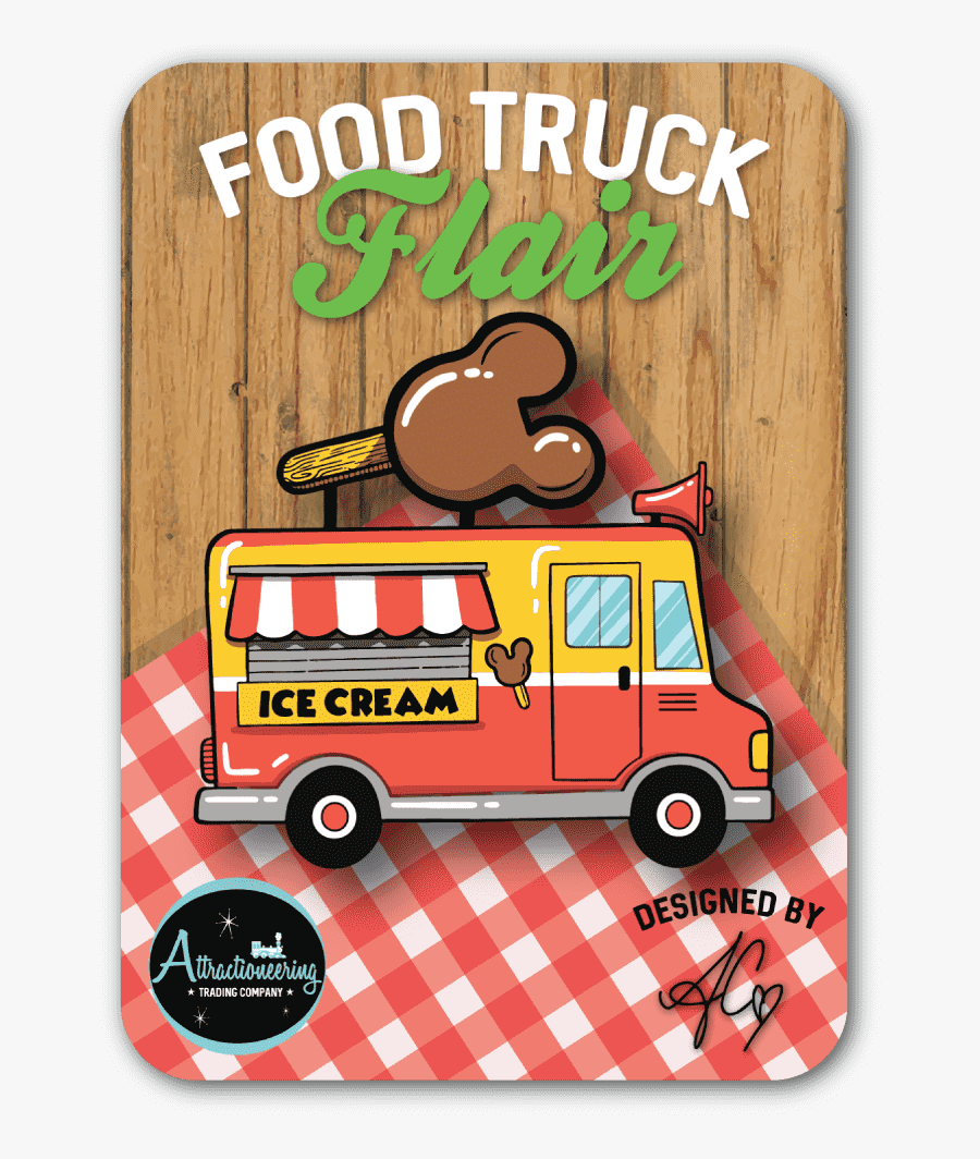 Premium Food Truck Flair Pin - Bus, Transparent Clipart