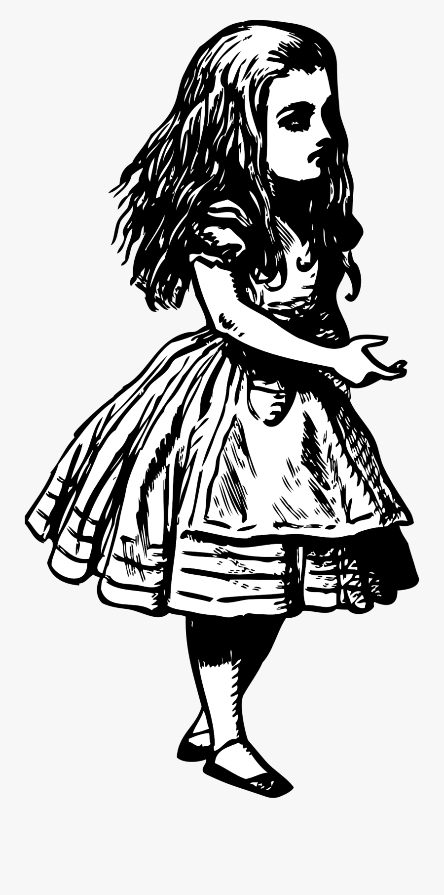 Alice - Vintage Alice In Wonderland Clipart, Transparent Clipart