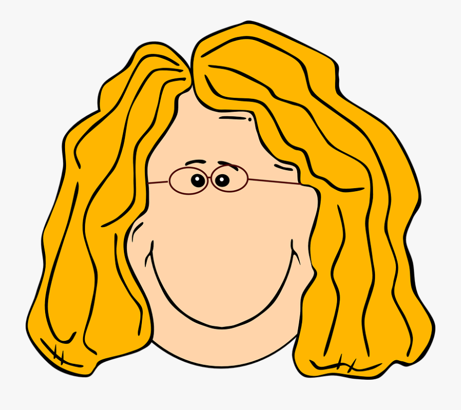 Smiling Blond Lady With Long Hair Clip Art At Vector - Blonde Hair Clip Art, Transparent Clipart
