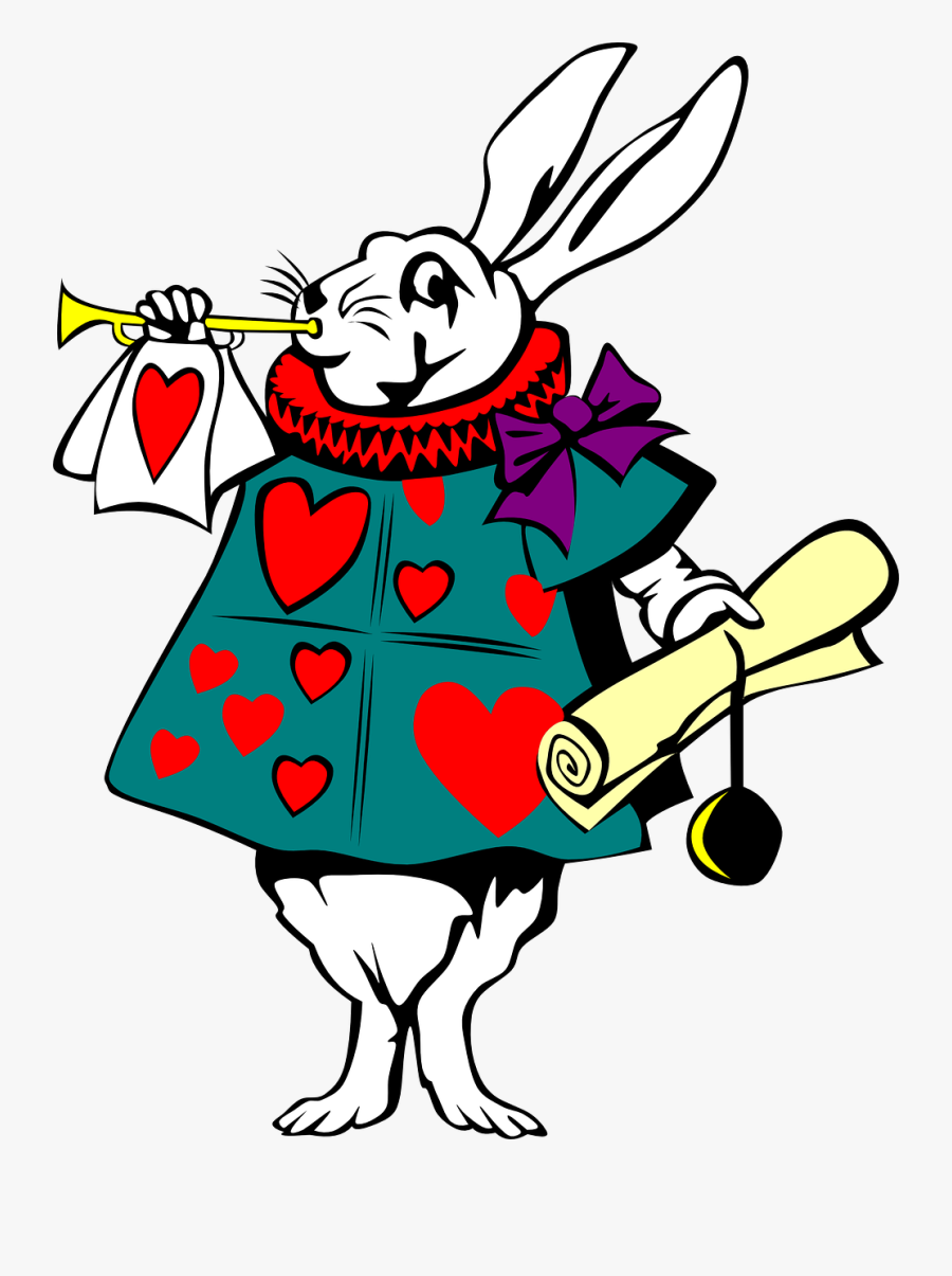Alice In Wonderland, Rabbit, Character, Bunny, Horn - Don T Be Late Alice In Wonderland, Transparent Clipart
