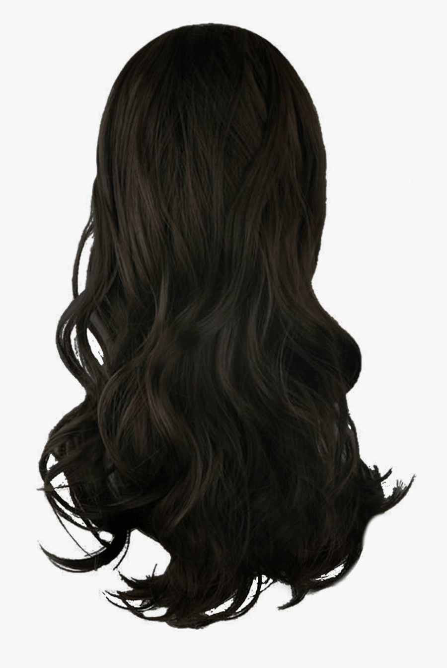Hair Back Png - Black Wavy Hair Png , Free Transparent Clipart - ClipartKey