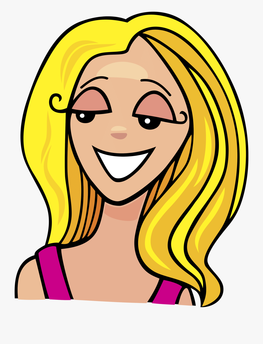 Blonde Hair Cartoon Characters - Blonde Woman Cartoon Character, Transparent Clipart