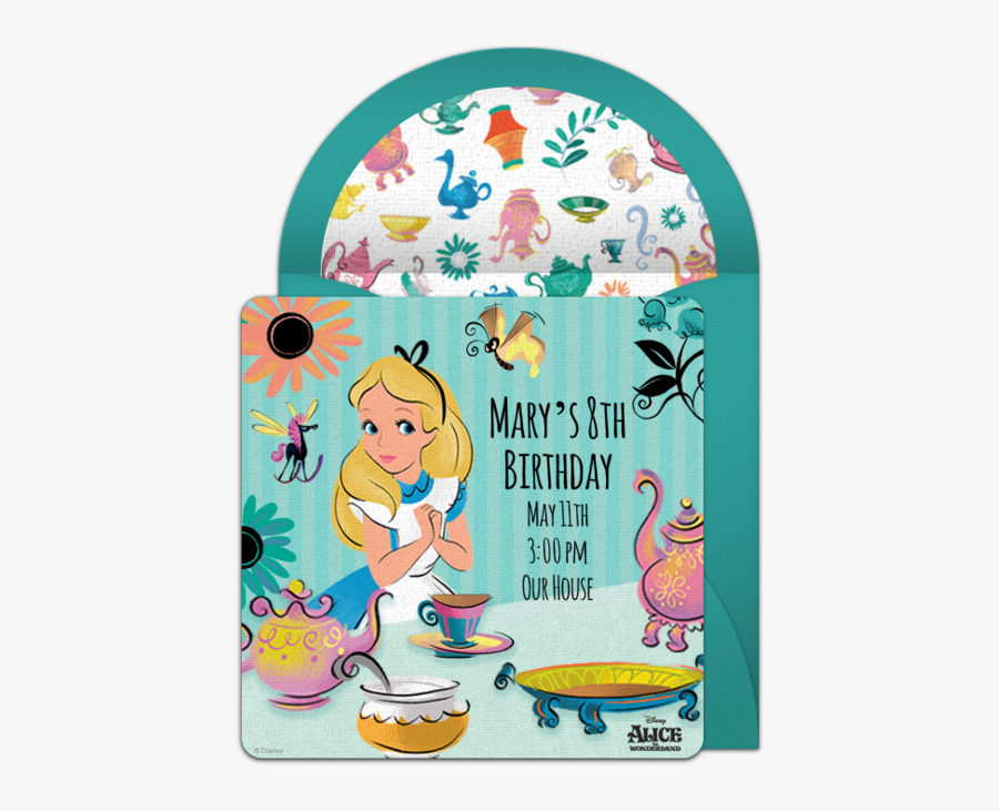 Alice In Wonderland - Alice In Wonderland Invitations Punchbowl, Transparent Clipart