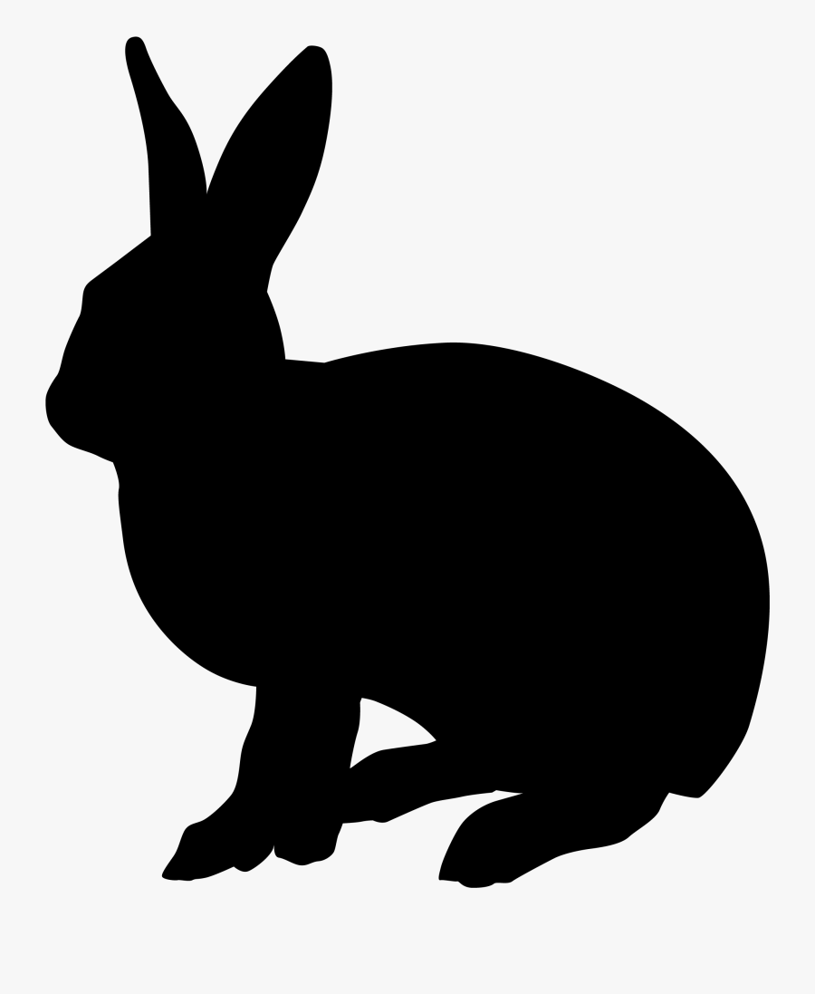 Silhouette D"un Lapin Searching - Alice In Wonderland Rabbit Silhouette, Transparent Clipart