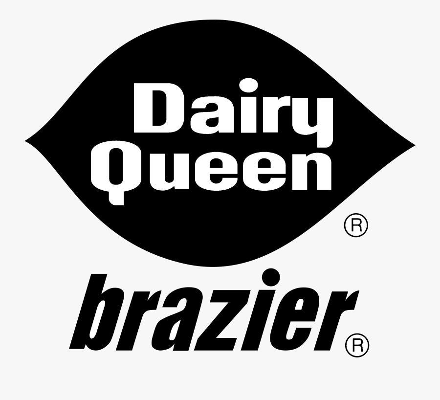 Dairy Queen Brazier Logo Black And White - Dairy Queen, Transparent Clipart