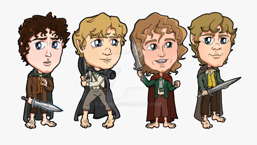 Transparent The Hobbit Clipart - Lord Of The Rings Hobbits Png, Transparent Clipart