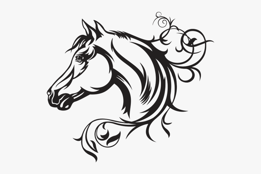 Download Decal American Quarter Horse Vector Graphics Illustration - Horse Head Side View Drawing , Free ...