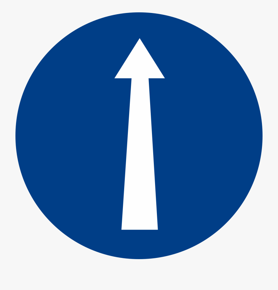 Malaysia Road Sign-go Straight - Go Straight Sign In Malaysia, Transparent Clipart
