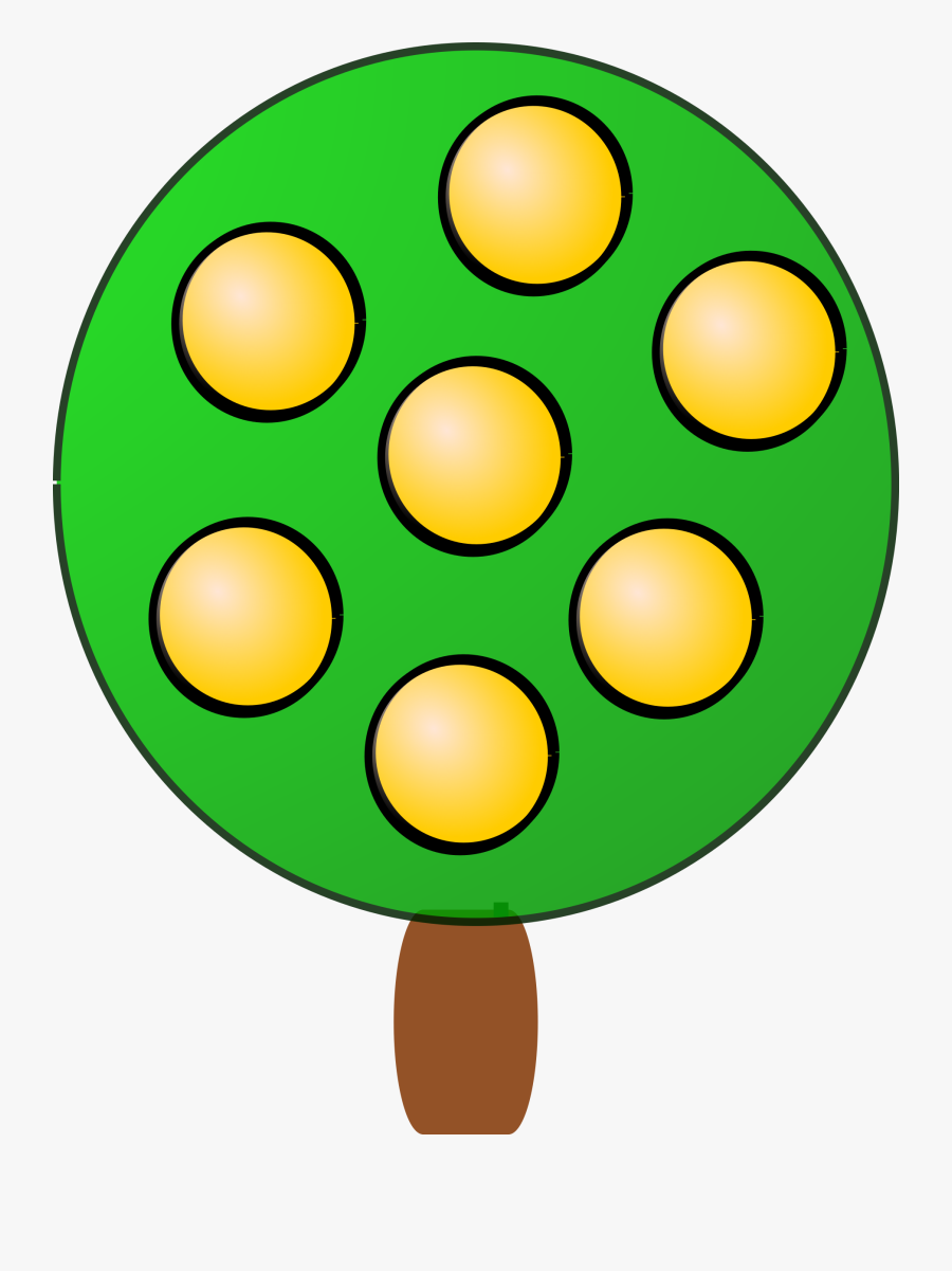 Fruit Tree 4, Yellow Clip Arts - Emoticon, Transparent Clipart