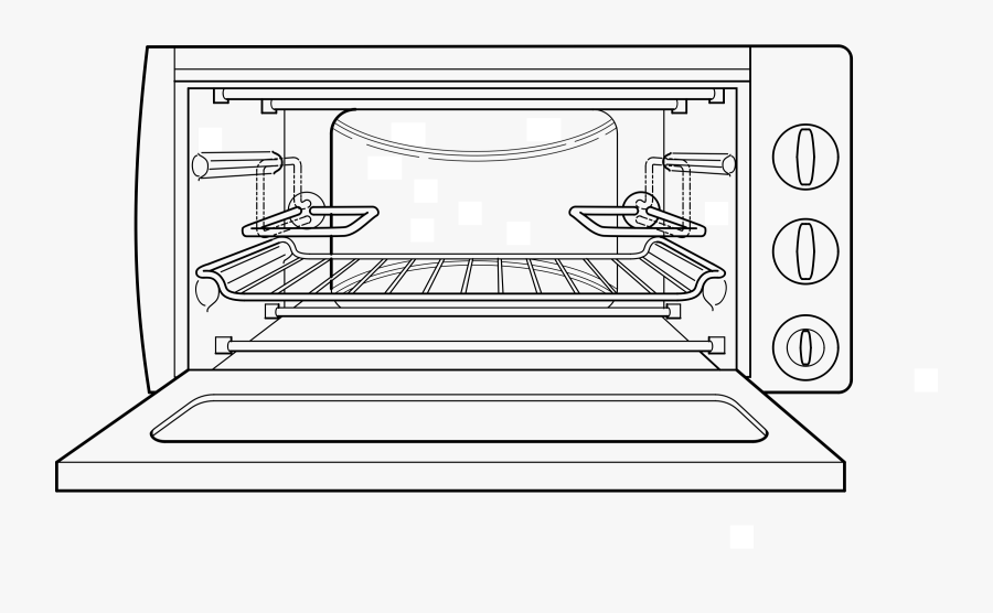 Oven Clip Arts - Oven Toaster Clipart Black And White, Transparent Clipart