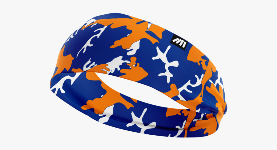 Colors Blue Orange White New York Mets Crossfit Gym - Football Headband Purple Camo, Transparent Clipart