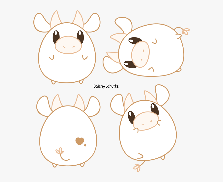 Cute Cow Drawing Chibi, Transparent Clipart