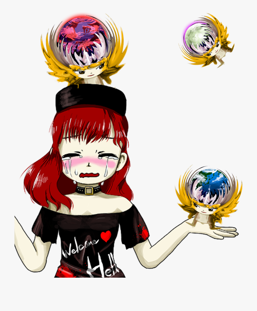 Cartoon Illustration - Hecatia Touhou, Transparent Clipart