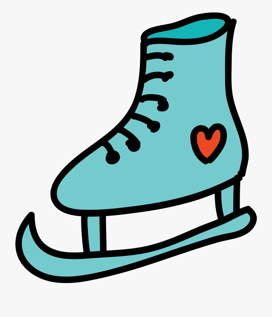 Ice Skate Icon - Ice Skating Cartoon Transparent, Transparent Clipart