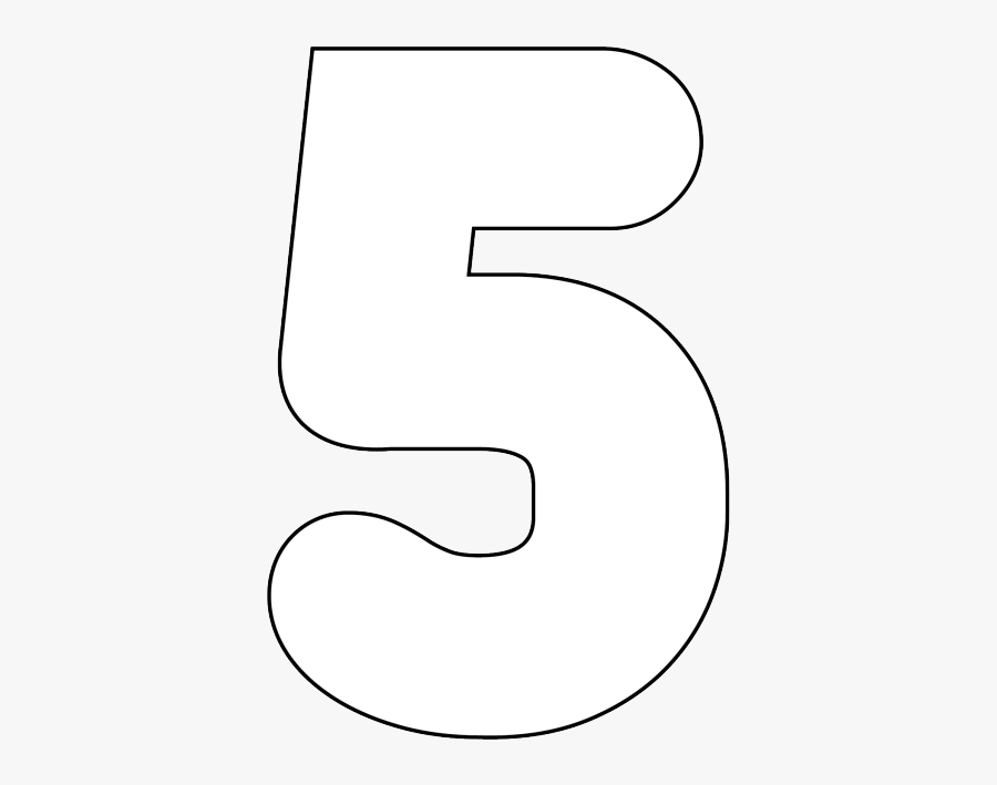 Number 5 Bubble Letter, Transparent Clipart