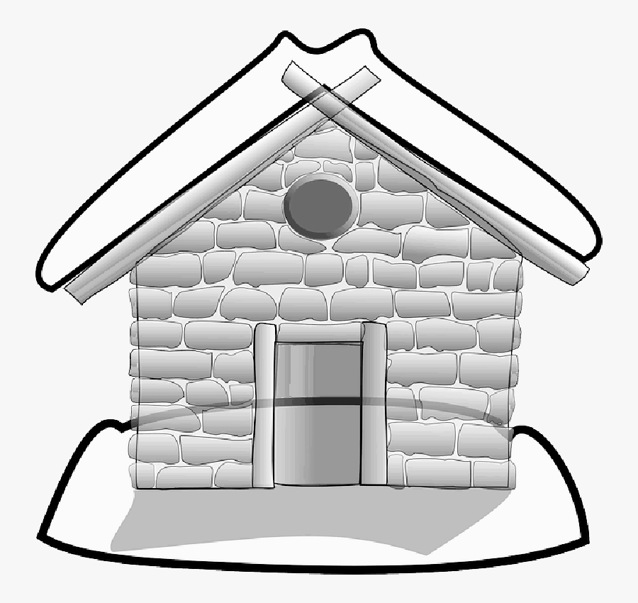 Clip Art Vector Graphics Portable Network Graphics - Stone House Clipart Black And White, Transparent Clipart
