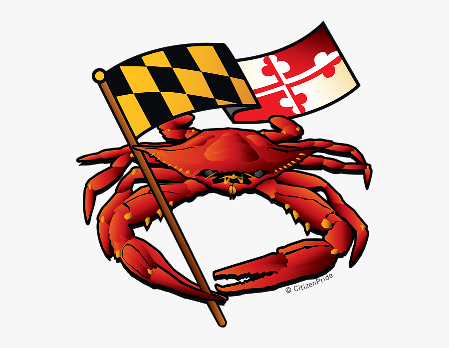 Maryland Flag Crab, Transparent Clipart