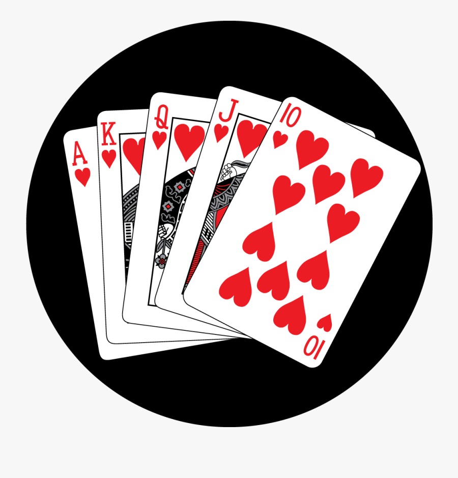 Straight Flush Black Poker, Transparent Clipart