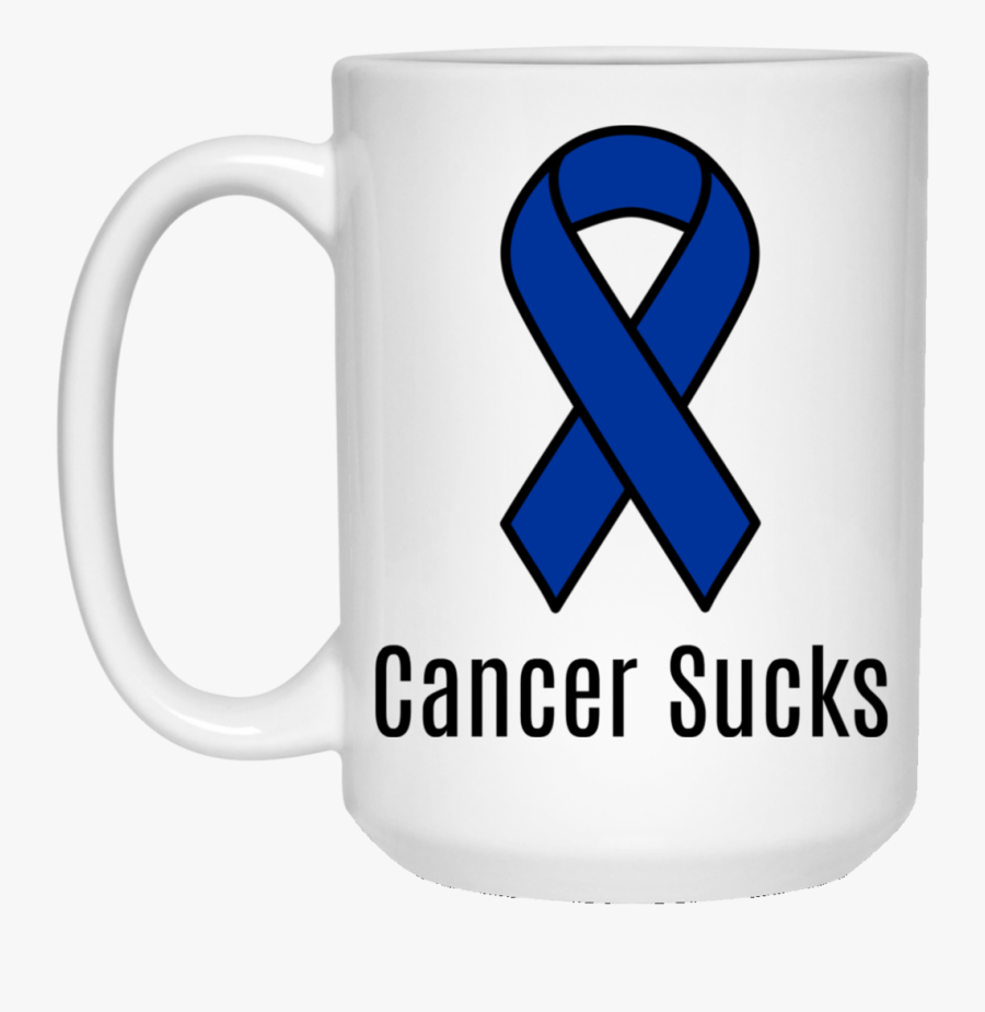 Sucks Blue Ribbon Oz - Cancer Awareness Cup, Transparent Clipart