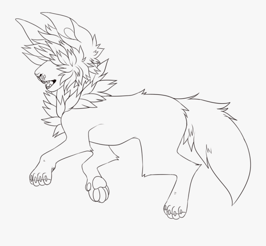 Free To Use Doggo - Emo Dog Lineart, Transparent Clipart