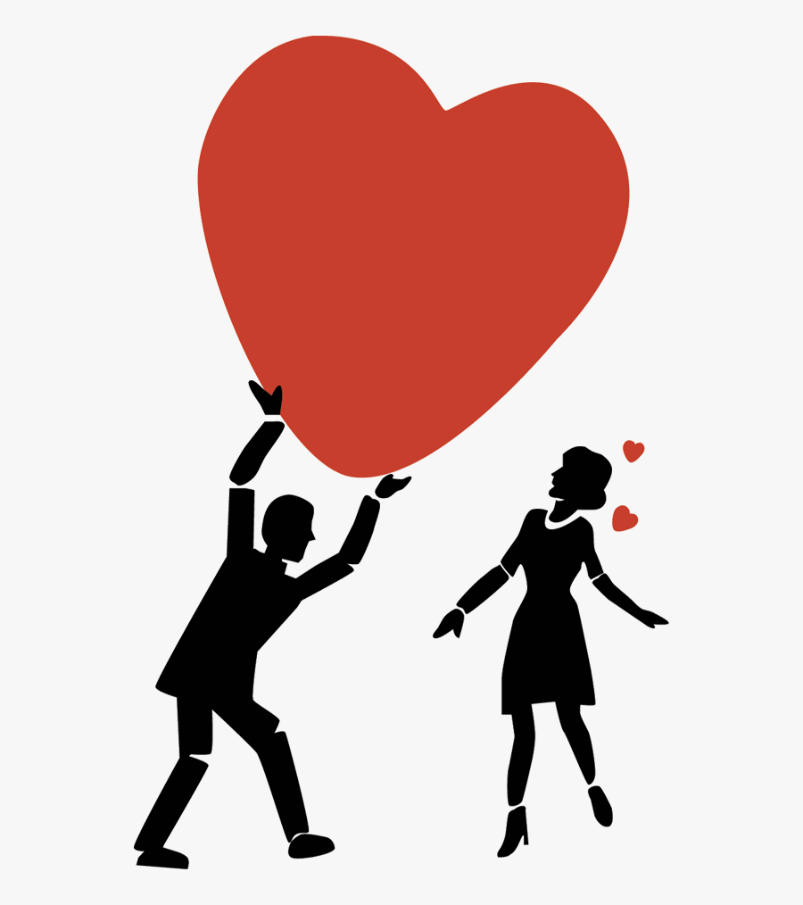 Illustration Of A Man And Woman In Love - Man Carrying Diamond, Transparent Clipart