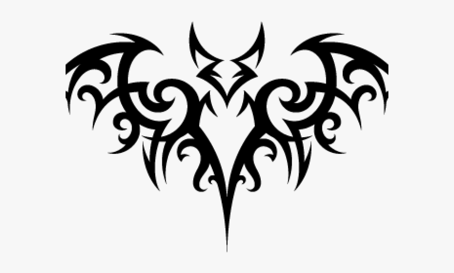 Gothic Clipart Bat - Tribal Tattoo Bat , Free Transparent Clipart ...